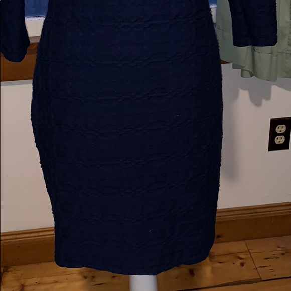 Max Studio Navy Blue “Sweater” Dress - Picture 2 of 7